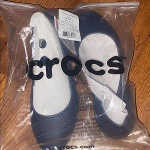 CROCS navy blue “laura flat”